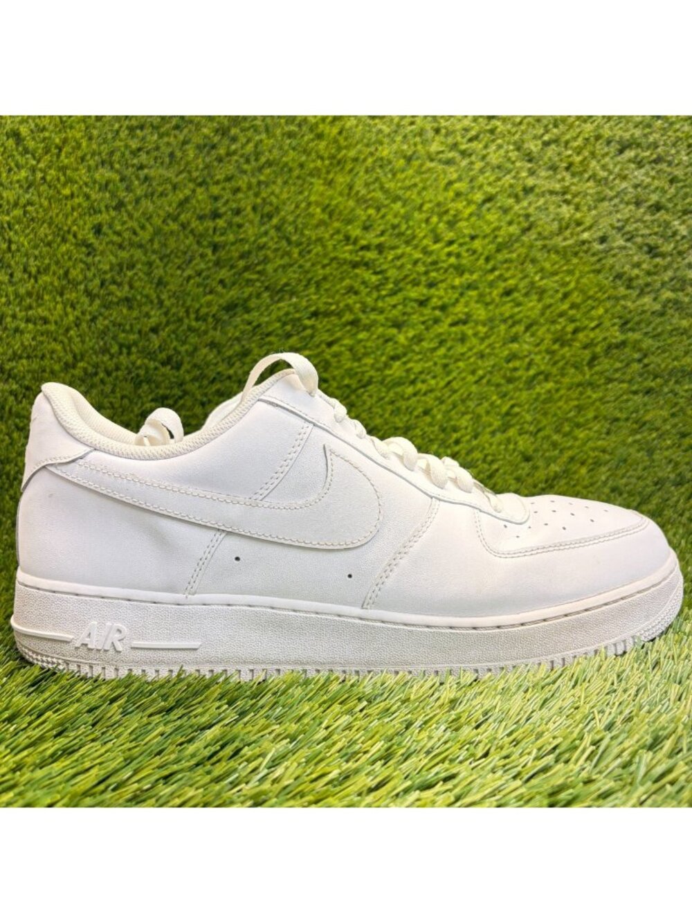 Nike Air Force 1 Low '07 Mens Size 14 White Athletic Leather Shoes Sneakers